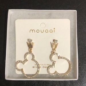 Mickey Mouse Gold Hoop Earrings